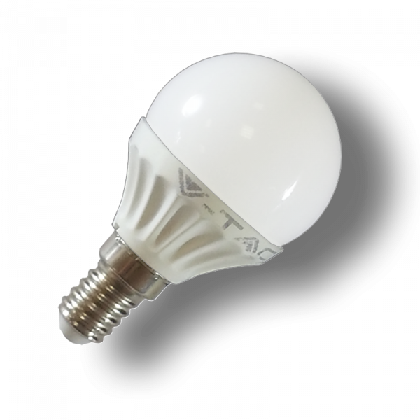LED lámpa , égő , körte , E14 foglalat , 4 Watt , 180° , hideg fehér