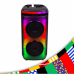 RGB Bluetooth hangszóró , party hangfal LED világítással , mikrofonnal , távirányítóval , 2 x 10 watt , USB , tölthető , 54 x 27 cm
