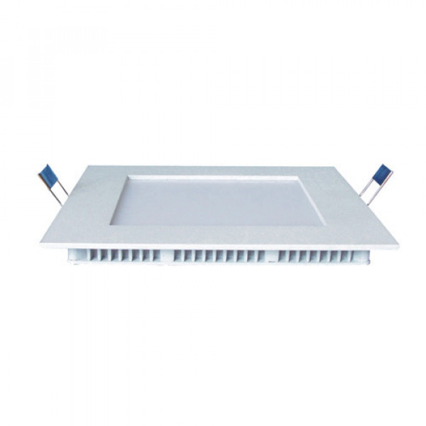 LED panel , 6W , süllyesztett , négyzet , természetes fehér , AL