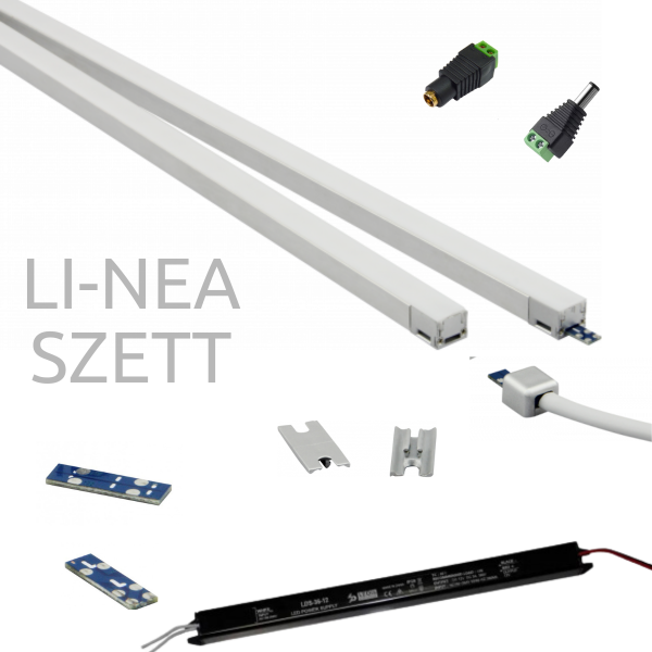 LED pultvilágító szett , 2 x 86 cm , 2 x 12.2W , természetes fehér , 1100 lm/db , hálozati , LI-NEA